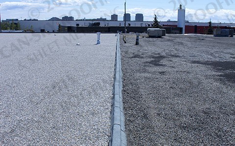 Industrial roofing - Built-Up Roof BUR flat roof replacement - Can-Sky Roofing and Sheet Metal Inc